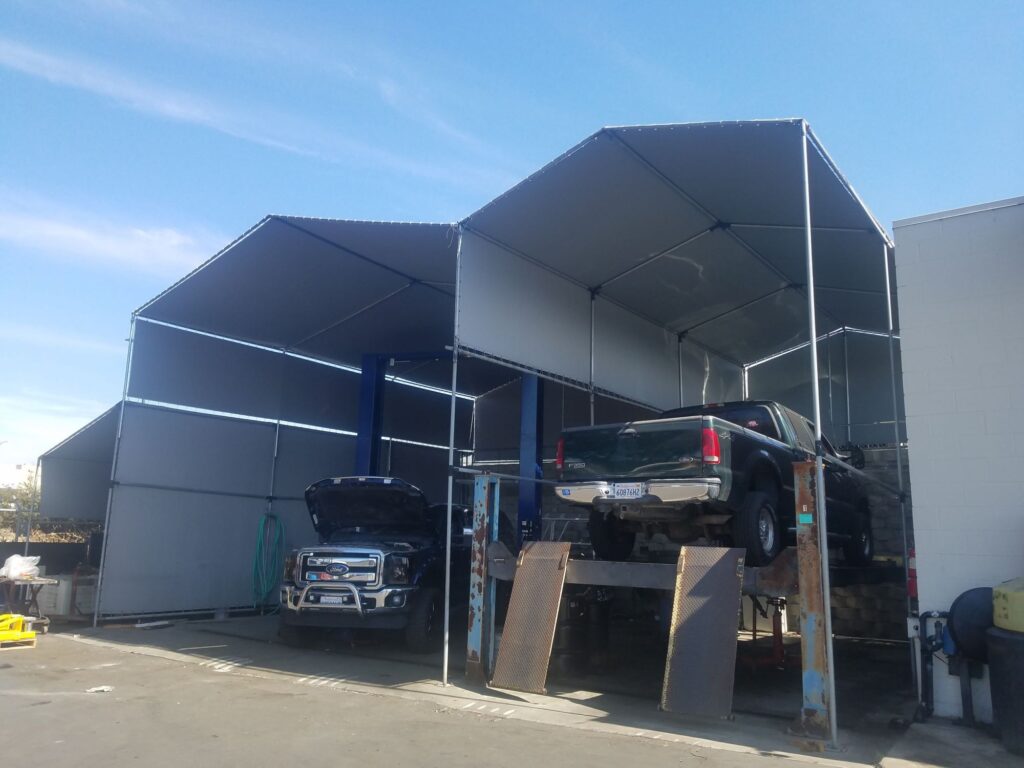 aluminum awnings - shed covering