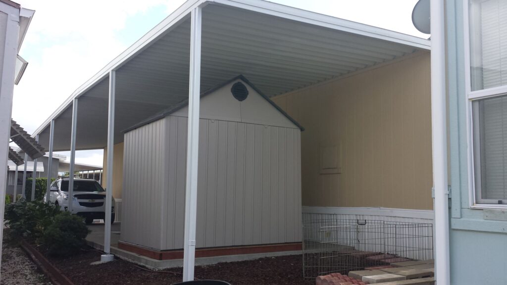 Aluminum Awnings - Shed Covering