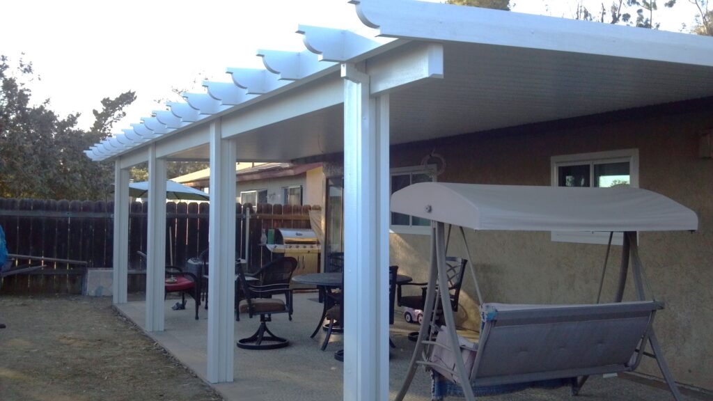 aluminum awnings - shed covering