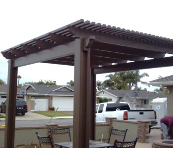 Brown Pergola Patio - Residential