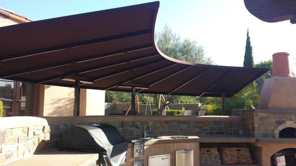 aluminum awnings - shed covering