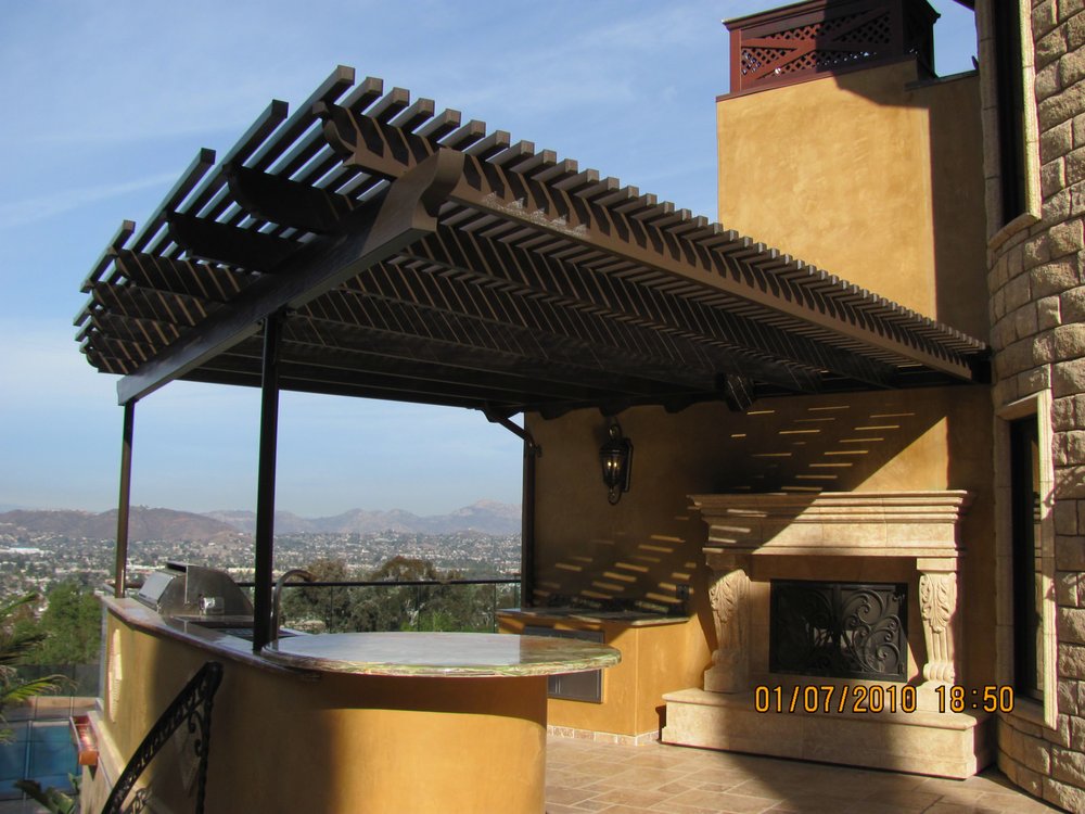 aluminum awnings - shed covering